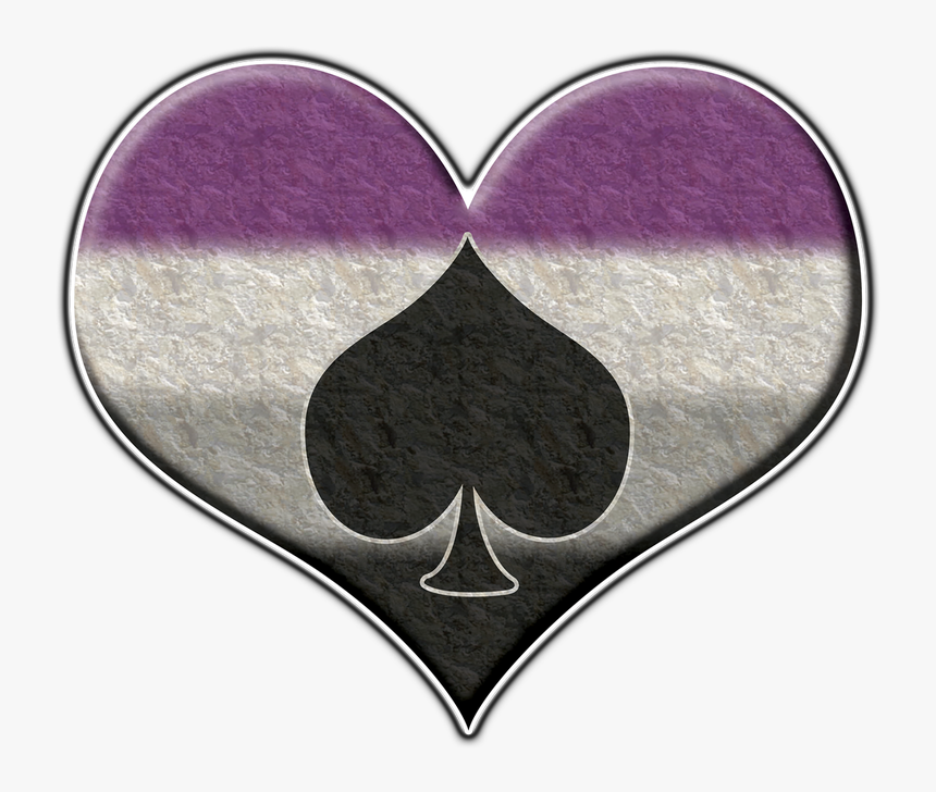Large Texture Heart Filled With The Colors Of The Asexual, HD Png Download