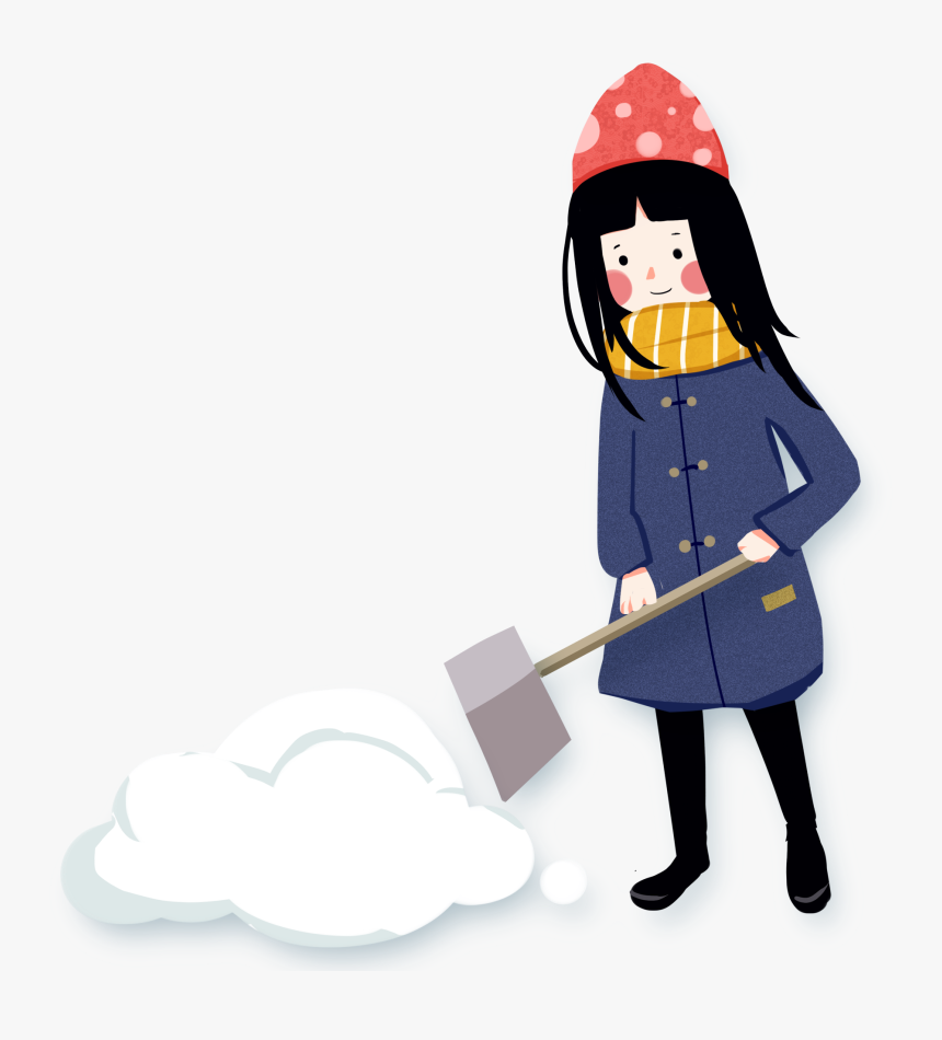 Cartoon Fresh Winter Shovel Snow Png And Psd, Transparent Png