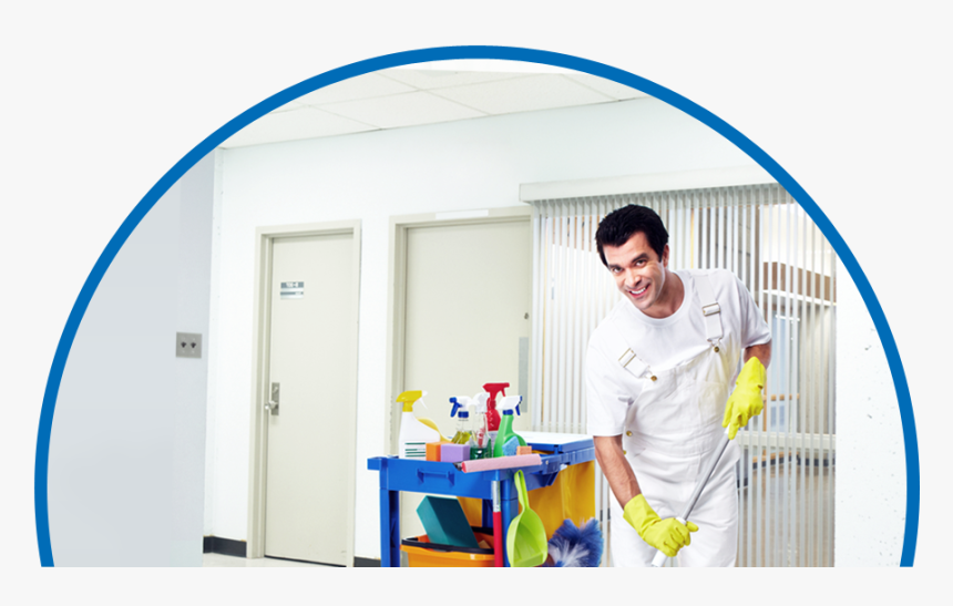 A Janitor Cleaning A Commercial Floor, HD Png Download