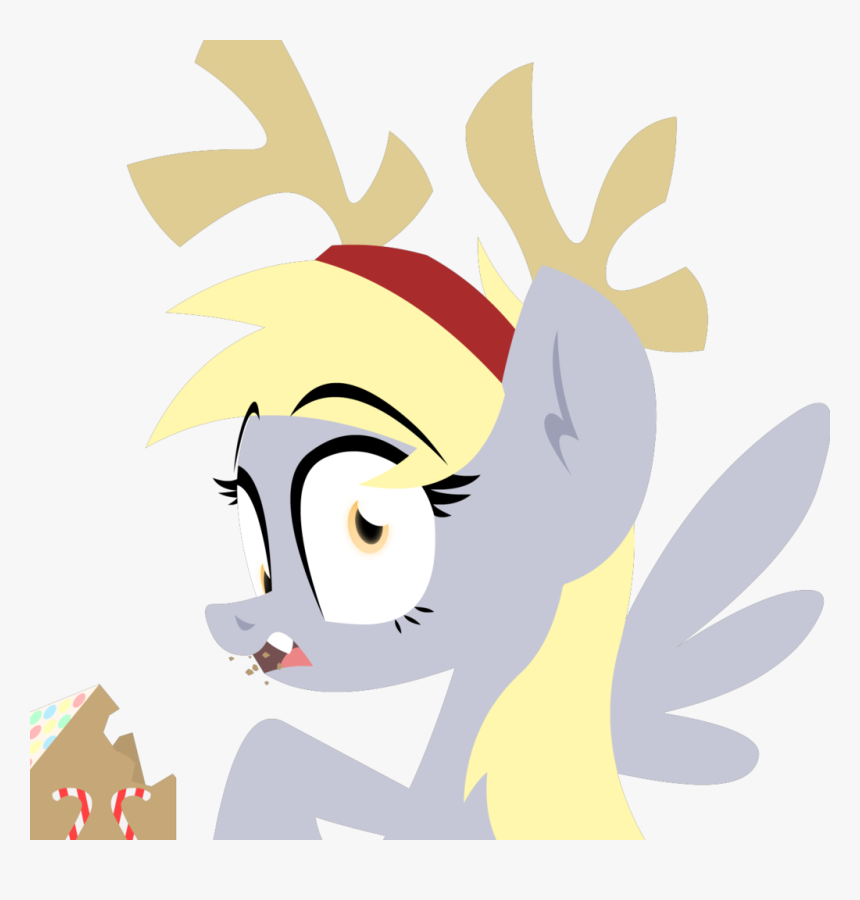 Zvn, Candy Cane, Christmas, Derp, Derpy Hooves, Eating,, HD Png Download