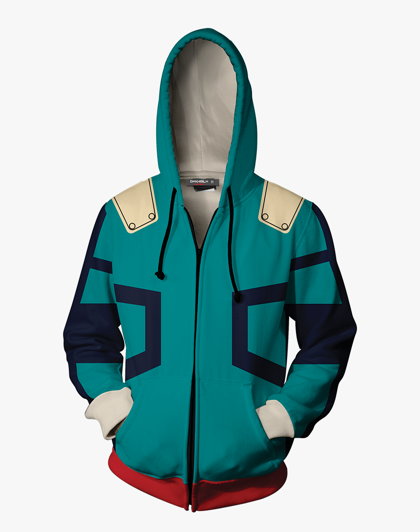 Boku No Hero Academia Izuku Midoriya Cosplay Zip Up, HD Png Download