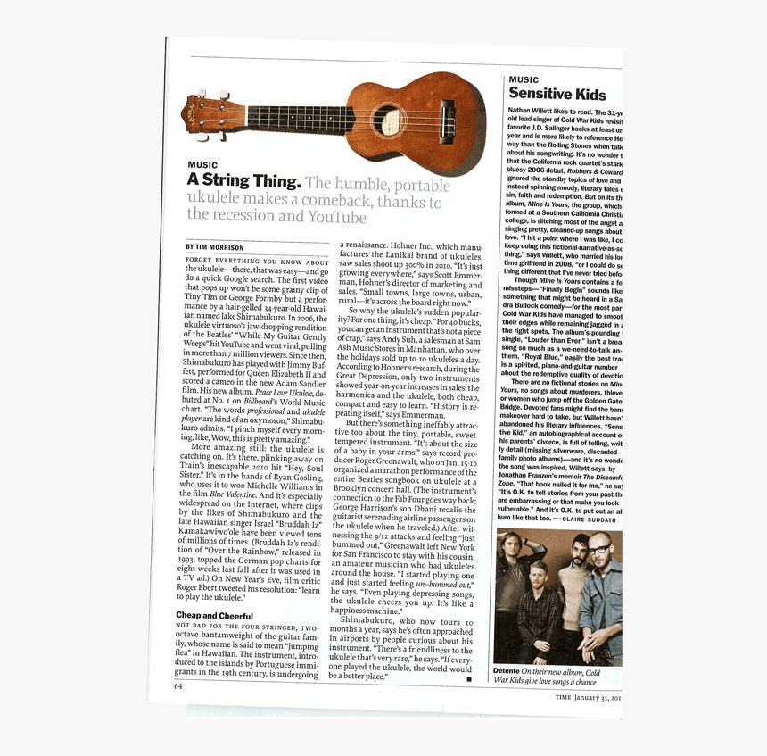 Time Magazine Article, A String Thing, HD Png Download