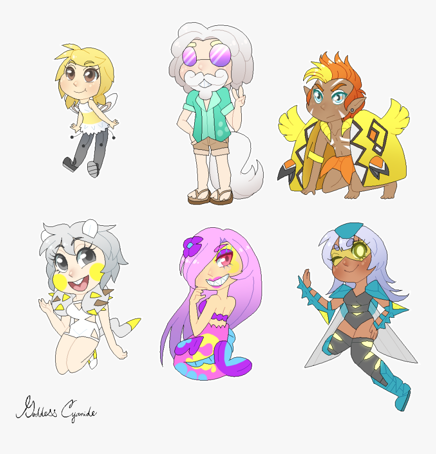I Really Wanted To Do Gijinka Sprites Of The 7 New, HD Png Download
