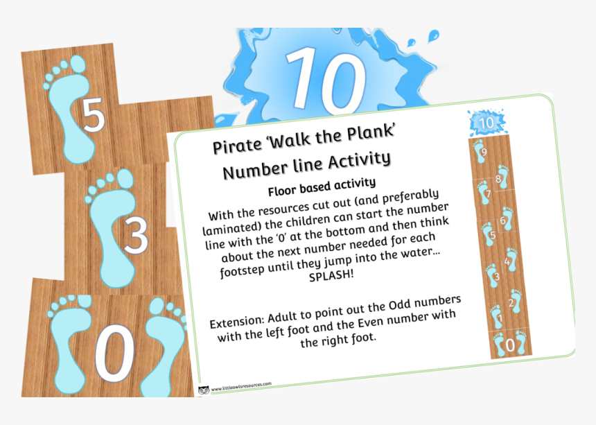 Pirate Ship Walk The Plank Number Line, HD Png Download