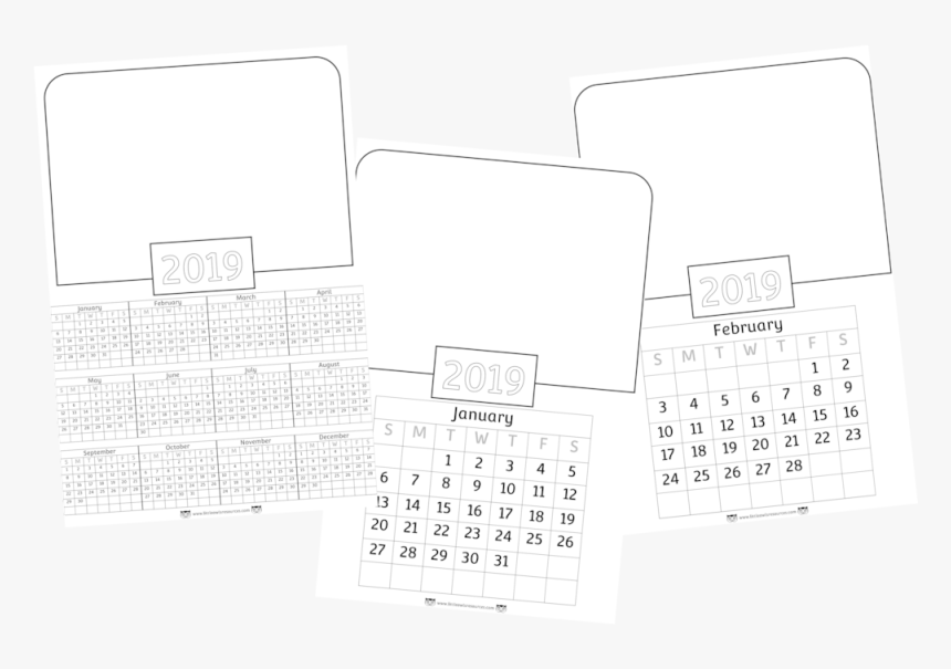 New Year 2019 Calendar Templates, HD Png Download