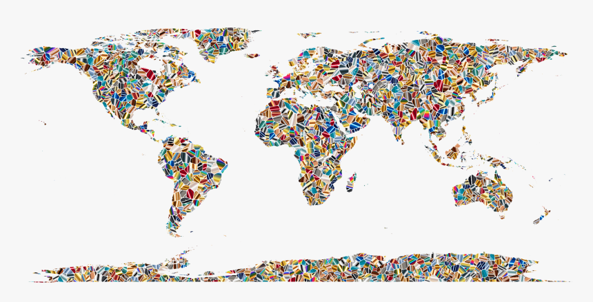 Psychedelic Tiled World Map Clip Arts, HD Png Download