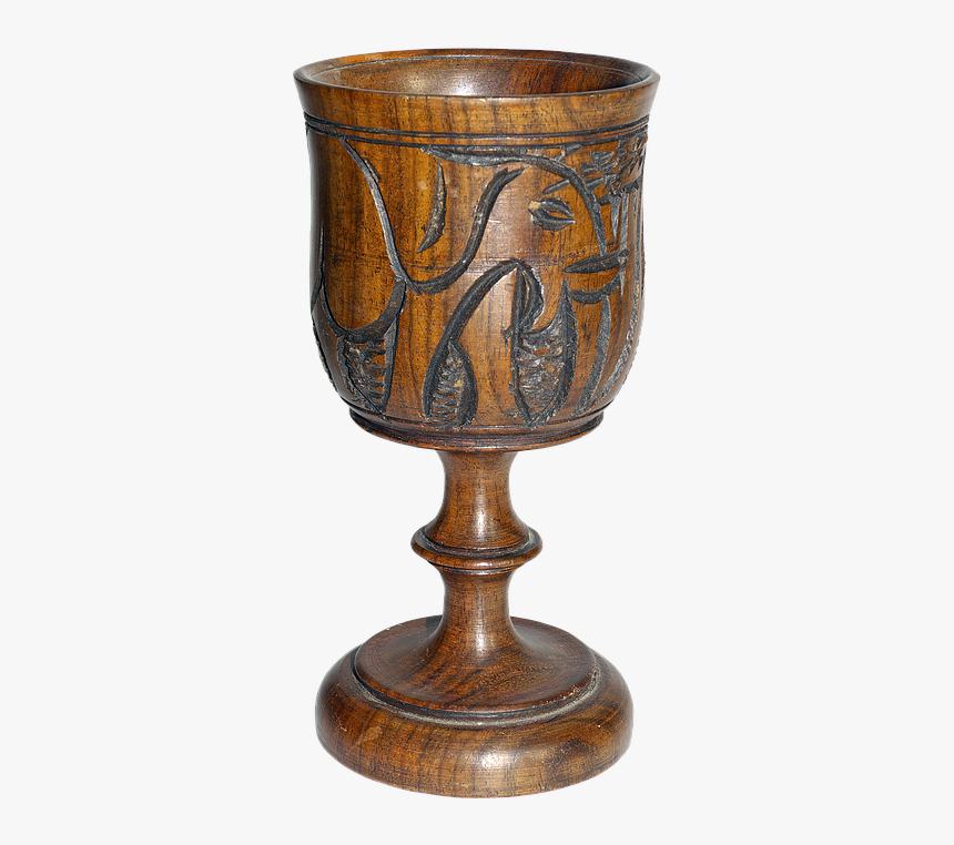 Cup, Drinking Cup, Vessel, Wood Chalice, Wood, Isolated, HD Png Download