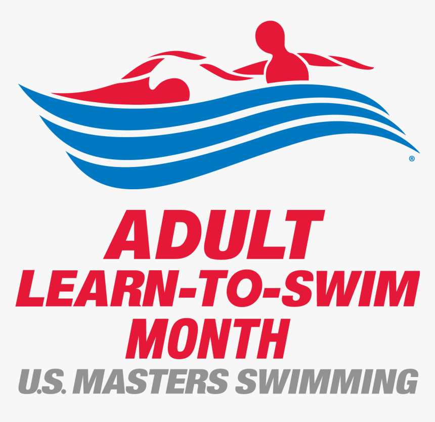 Adult Learn To Swim Month Logo Color, HD Png Download