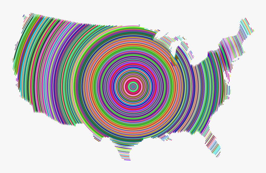Prismatic United States Concentric Circles, HD Png Download