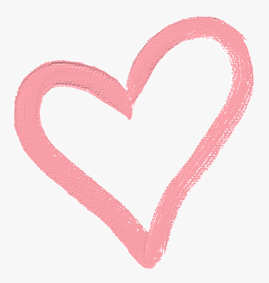 Heart Love Pink Brushstroke Brush Stroke Texture Overla, HD Png Download
