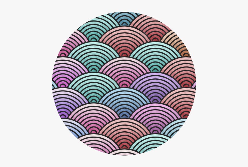 Concentric Circle Pattern Round Mousepad, HD Png Download