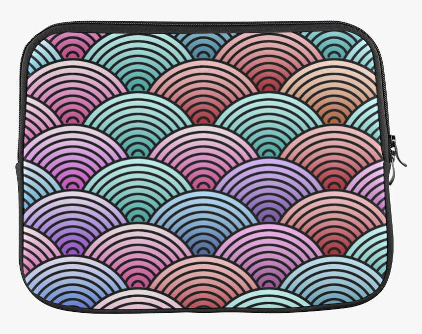 Colorful Concentric Circles Pattern Custom Laptop Sleeve, HD Png Download