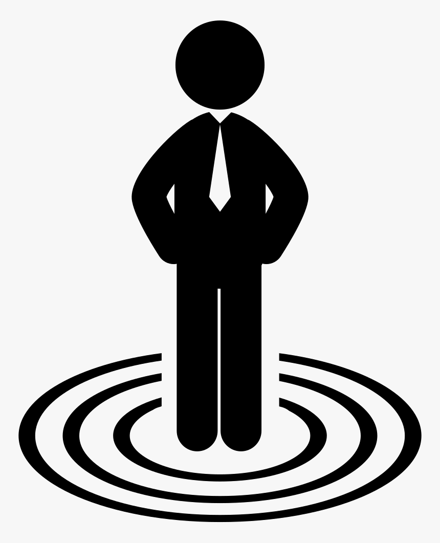 Businessman Standing On Business Target Concentric, HD Png Download