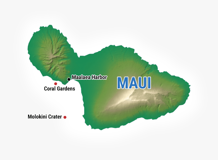 Maui Molokini Map, HD Png Download