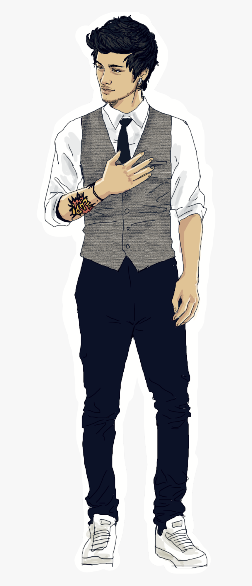 Requests One Direction Fan Art Ziam Fan Art Zayn Malik, HD Png Download