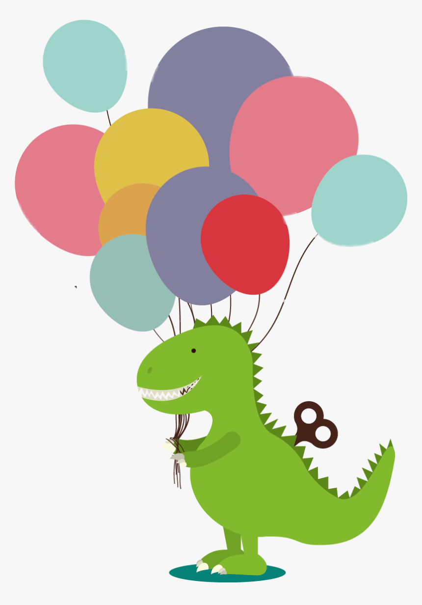 #balloon #colorful #dino #colorsplash #dinosaur #green, HD Png Download