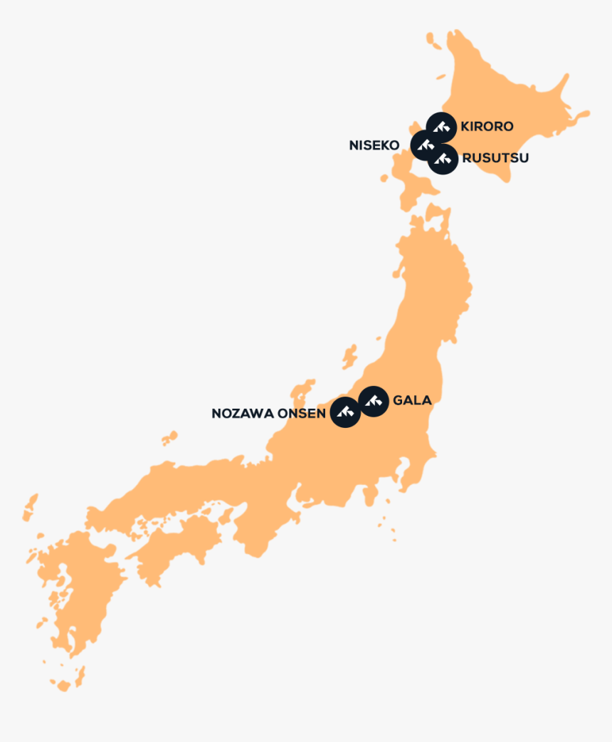 Map Of Destinations In Japan, HD Png Download