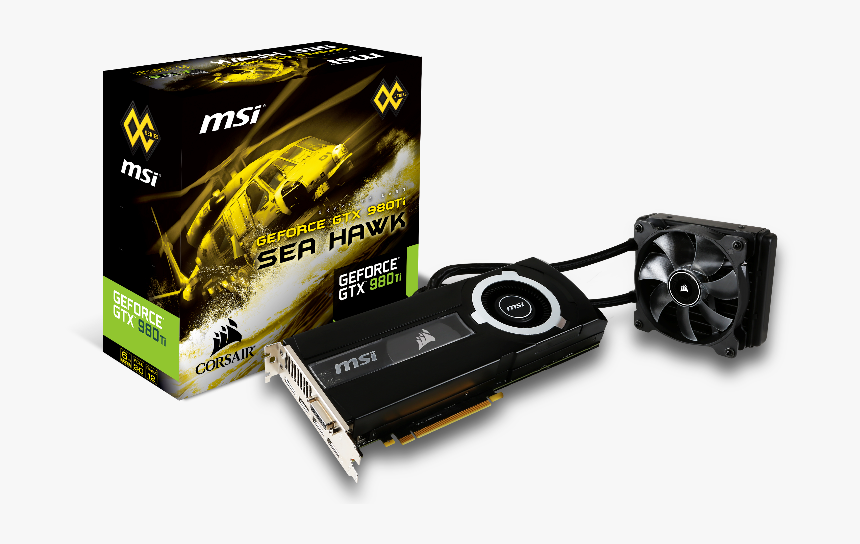 Msi And Corsair Launch Gtx980ti Sea Hawk Graphics Card, HD Png Download