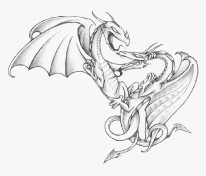 Two Dragons Engaged In Battle Clip Arts, HD Png Download