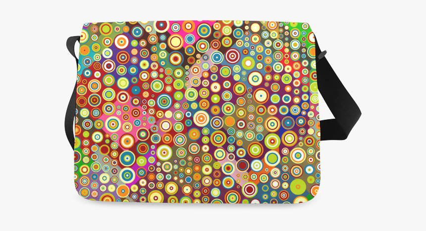 Multicolored Retro Polka Dots Pattern Messenger Bag, HD Png Download