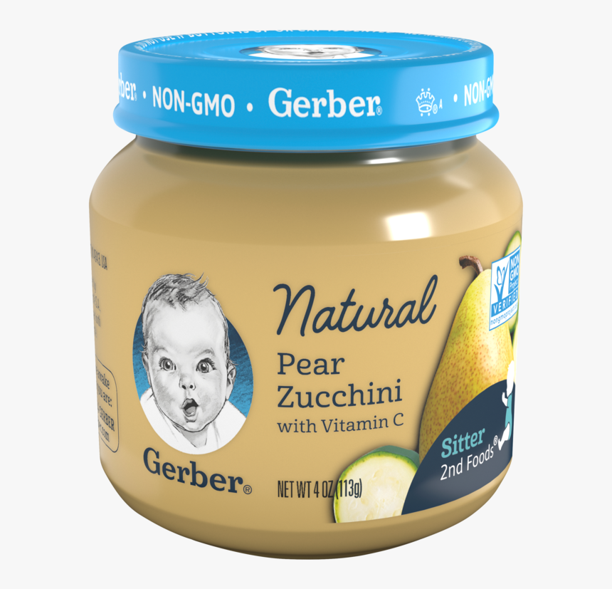 Gerber Natural 2nd Foods Pear Zucchini, HD Png Download