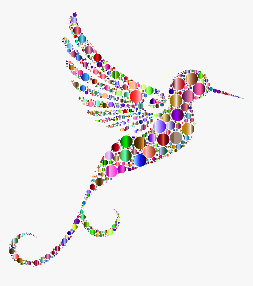 Prismatic Hummingbird Circles 6 No Background Clip, HD Png Download