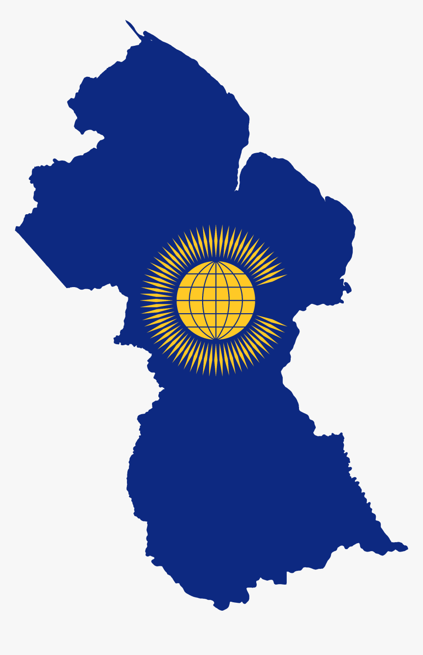 Flag Map Of Guyana, HD Png Download