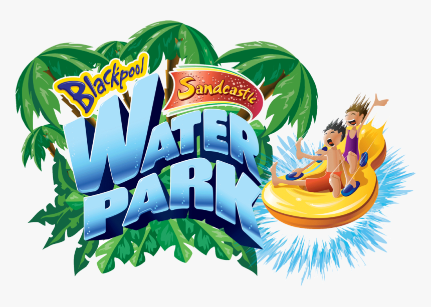 Blue Text With Water Park And People In Dinghies, HD Png Download