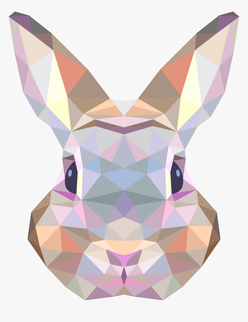 Transparent Body Clipart - Geometric Art Bunny, HD Png Download