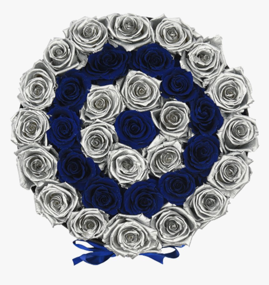 Orb Grand Blue And Silver Rows Roses 
 Class Lazyload - Crystal, HD Png Download