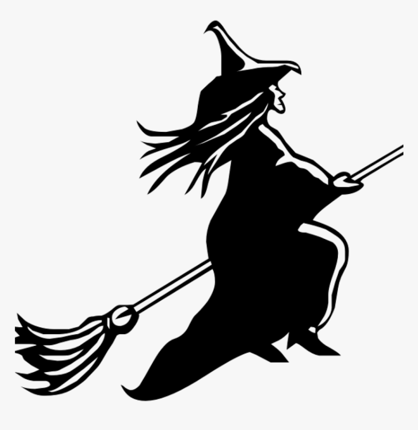 Witch On Broom Clipart Witch Broom Clipart Clipart - Witch With Broom