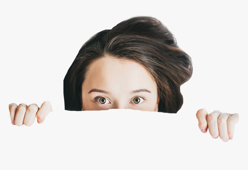 #lady #woman #peeking #people #person #bed #covers, HD Png Download