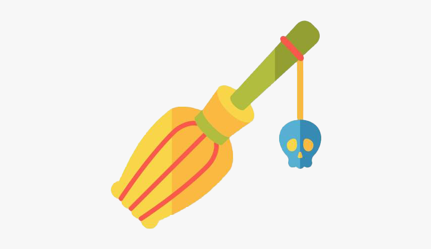 And Broom Magic Cartoon Skull Free Download Png Hq - Weapon, Transparent Png