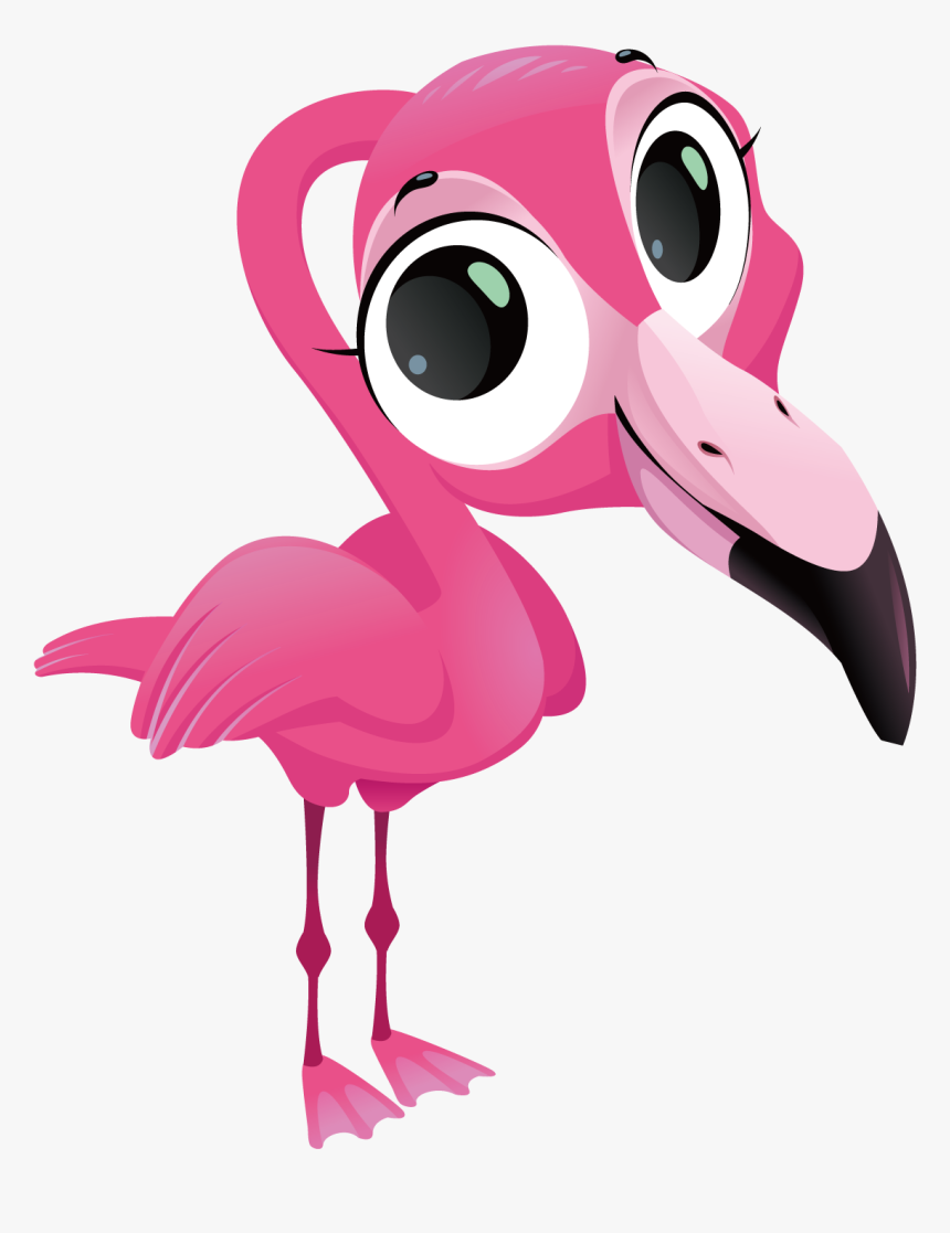 Ftestickersbird Cutepink Freetoedit - Cartoon Flamingo, HD Png Download