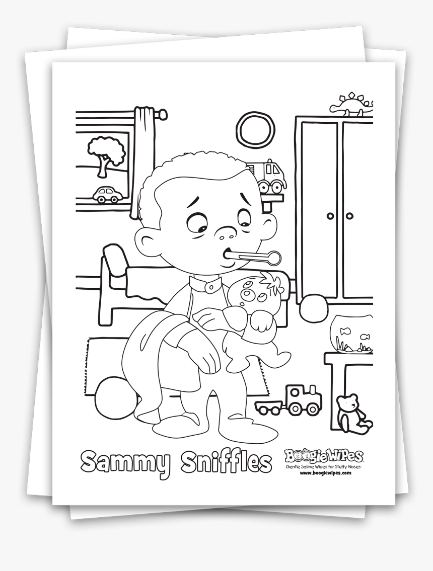 Sammy Sniffles Boogie Wipes - Booger Coloring Pages, HD Png Download