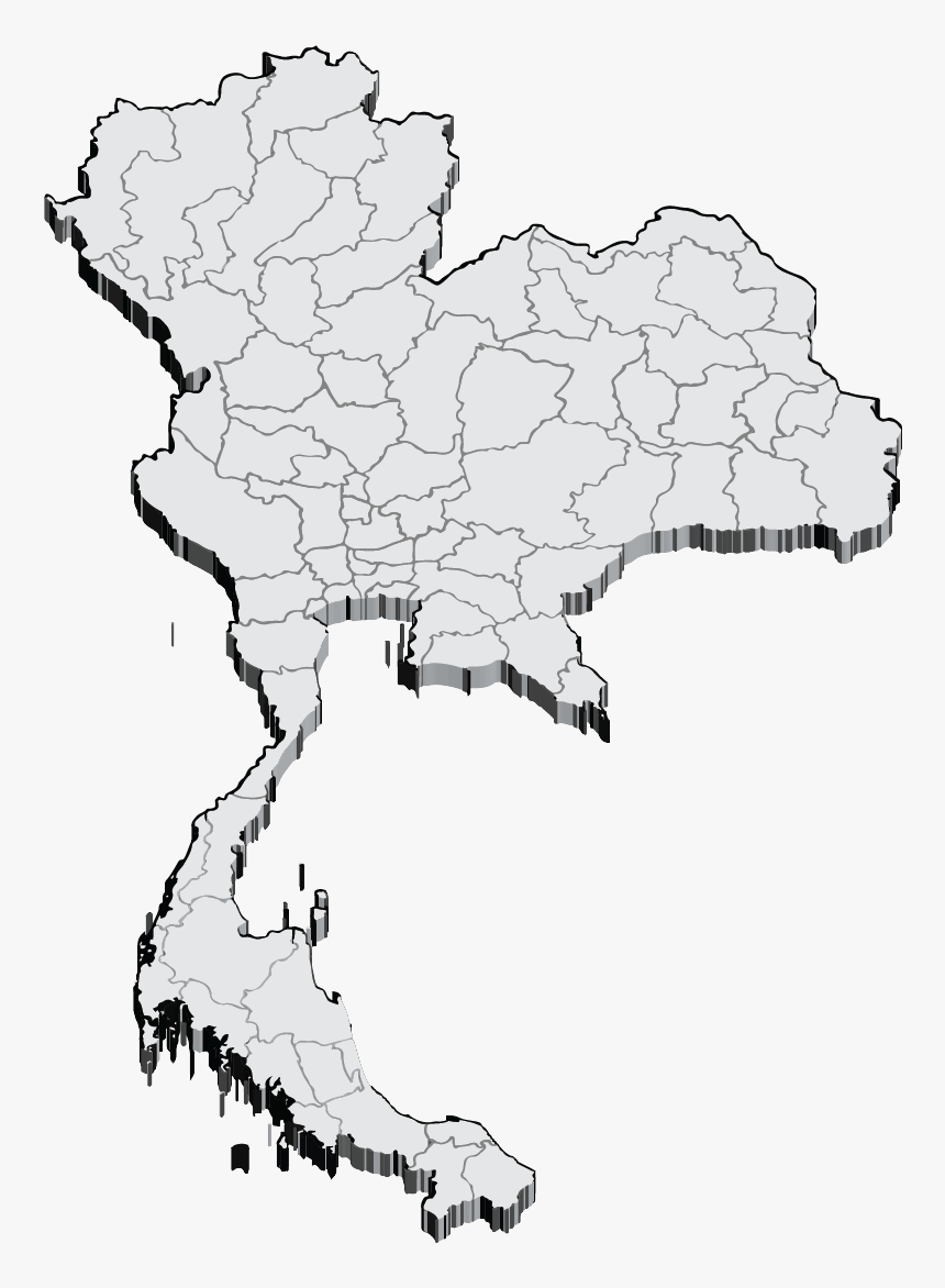 Thailand Mining Bitcoin Map Free Clipart Hq Clipart - Thailand Map 3d Png, Transparent Png