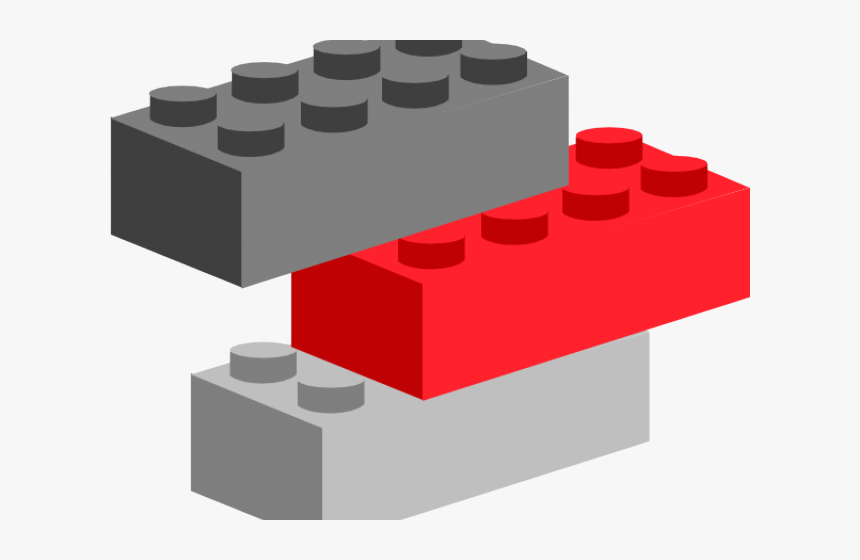 Transparent Lego Clipart - Lego Clip Art Red And Grey, HD Png Download