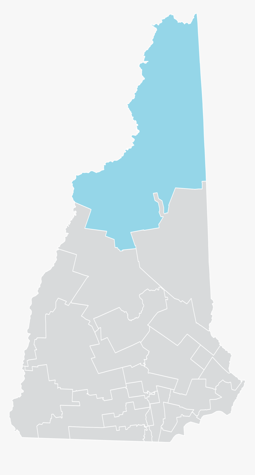 New Hampshire Senate District 1 - New Hampshire Map Vector, HD Png Download
