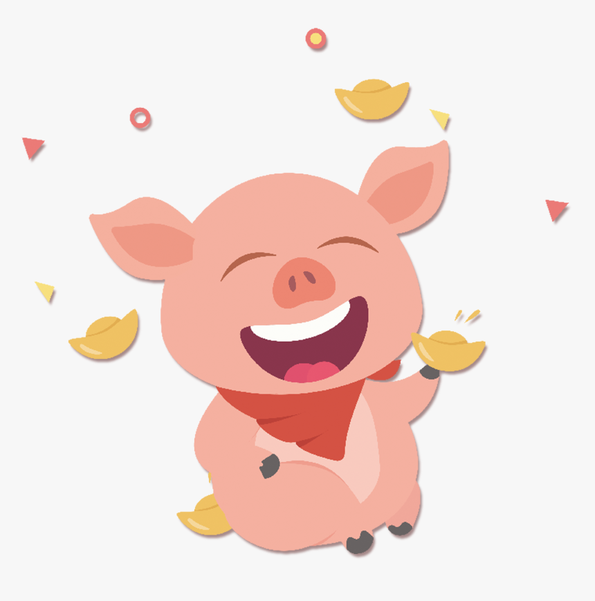 Pig Year Image Design Elements Hand Drawn Png And Psd - Vector Graphics, Transparent Png