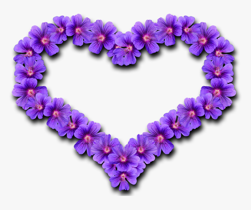 Flower Heart Png Image - Beautiful Design Of Heart, Transparent Png