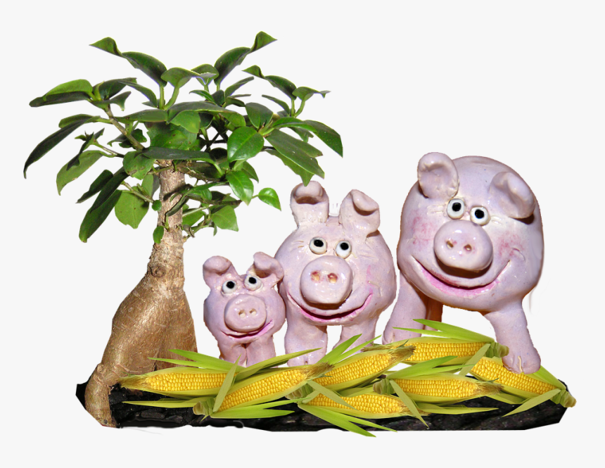Farm, Pigs, Corn - Animal Figure, HD Png Download