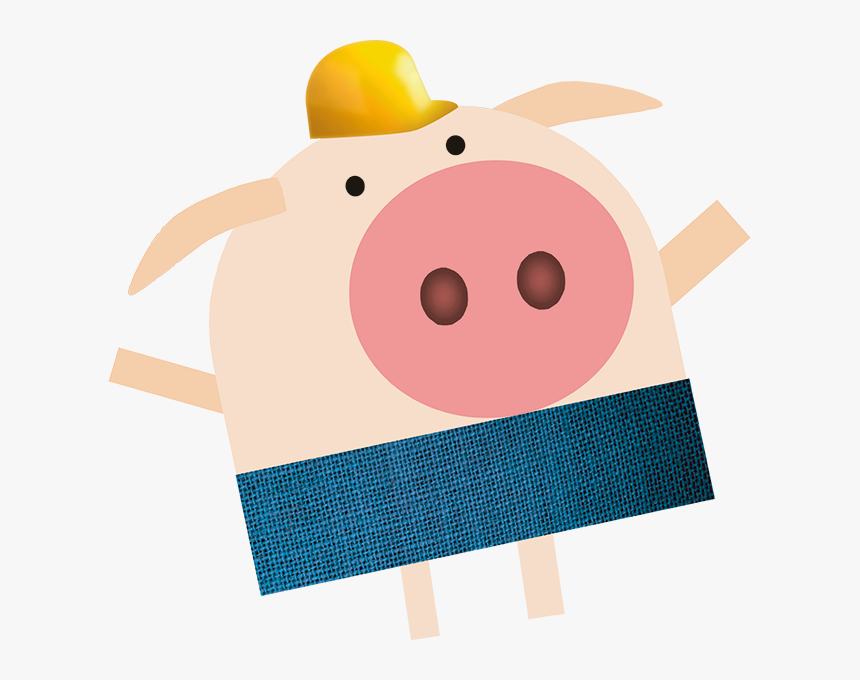 Blue-pig - Cartoon, HD Png Download