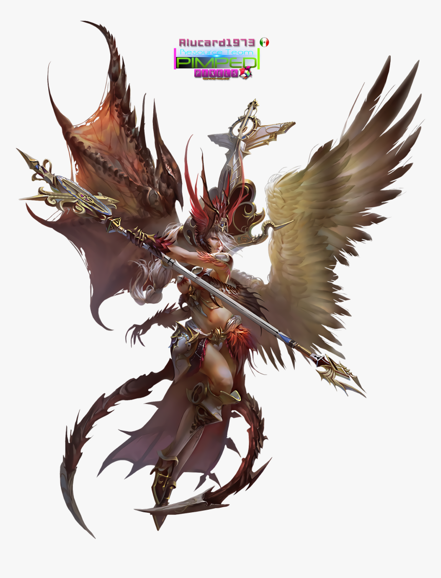 Fallen Angel Angel Character Design, HD Png Download