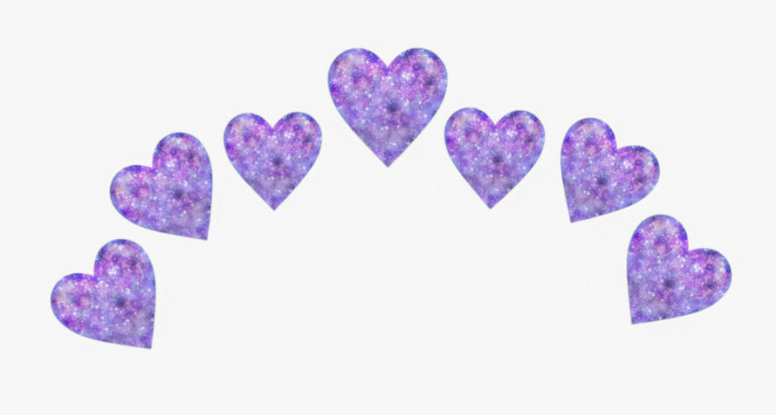 Heart Crown Hearts Tumblr Purple Purpleheart Emoji - Transparent Heart Crown Purple, HD Png Download