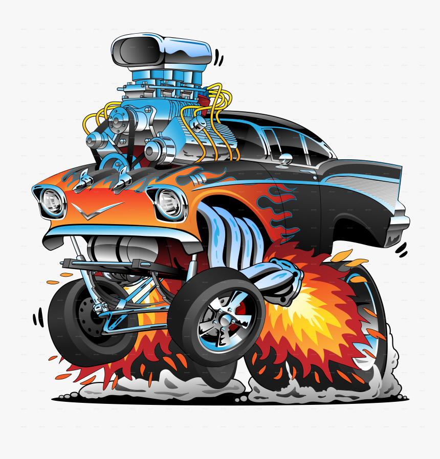 Muscle Car Cartoon, HD Png Download