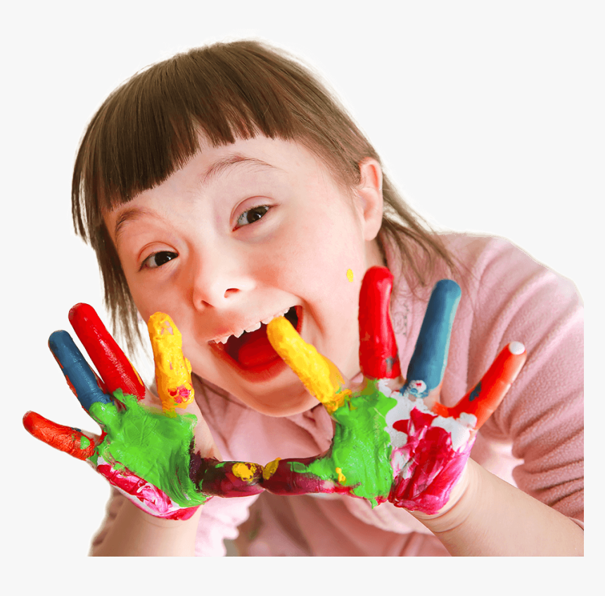 Transparent Excited Girl Clipart - Transparent Down Syndrome Png, Png Download