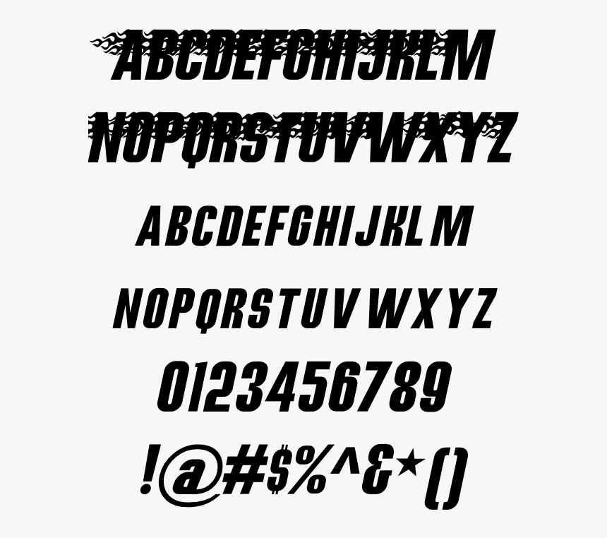 Hot Rod Gang Example - Hot Rod Font, HD Png Download