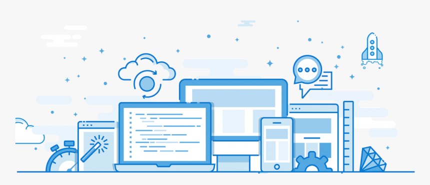 Graphic Of Computers, Smartphone, With Clock, Diamond, - Graphic Design, HD Png Download