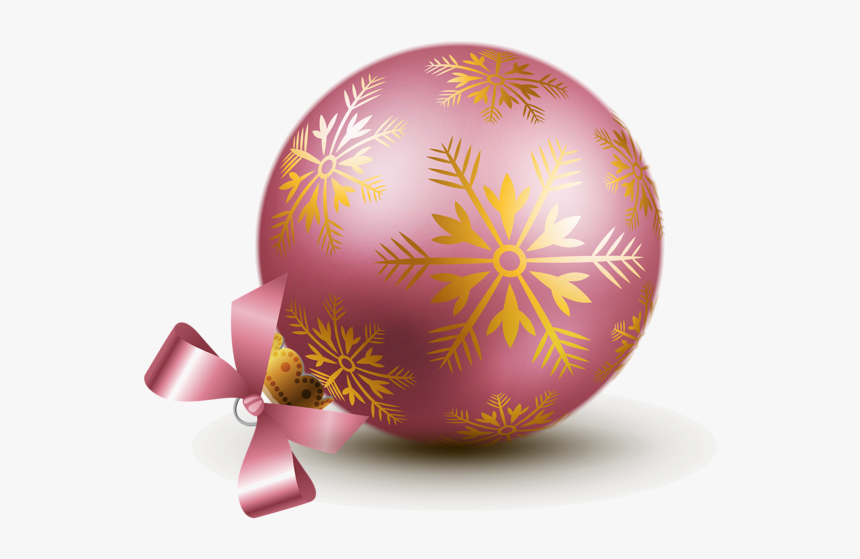 Ornament Pretty Pink Christmas Clip Art Transparent - Christmas Decoration Pink Png, Png Download