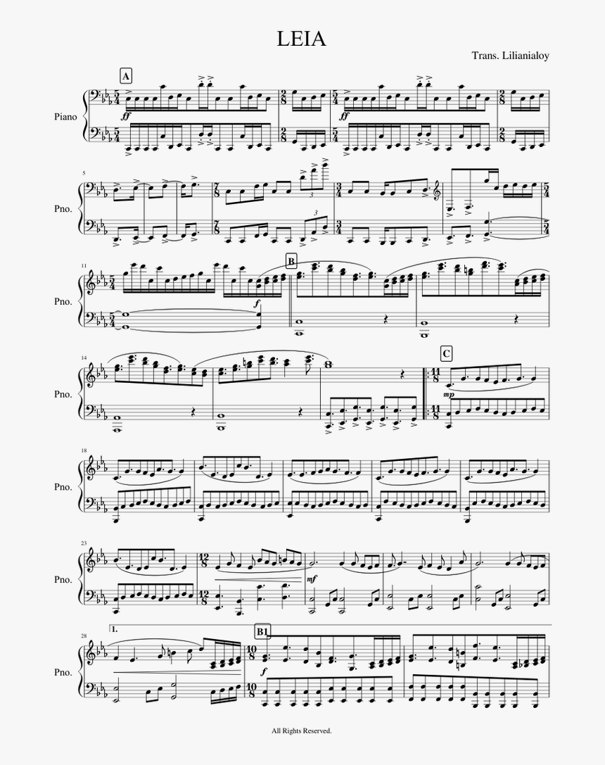 Ave Maris Stella Choir Notes Grieg, HD Png Download